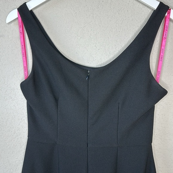 Betsy Johnson Embroidered Scalloped Hem Black Dress Size 4 - Picture 8 of 16